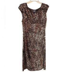 American Living Sleeveless Animal Y2K Cinched Milkmaid Print Dress 14